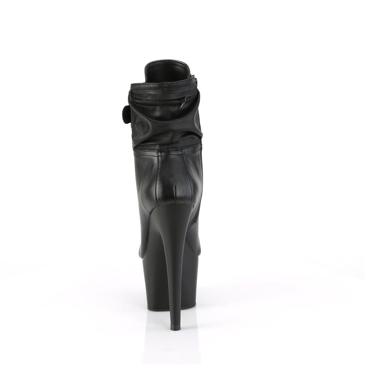 Pleaser Ankle Boots ADORE-1020POUCH Blk Faux Leather/Blk Matte