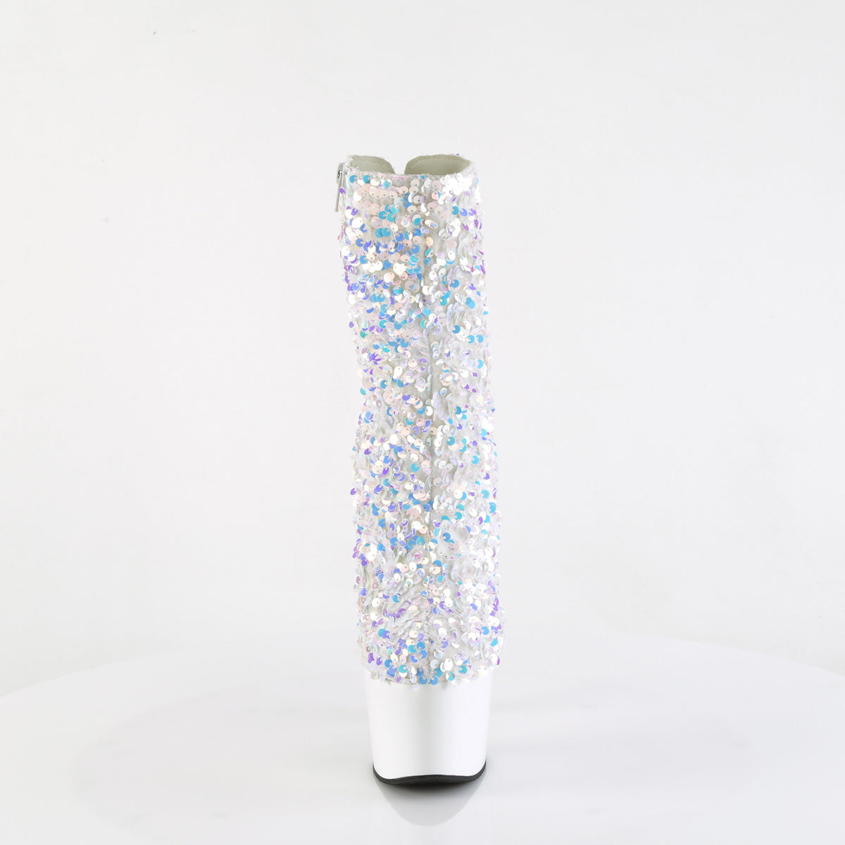 Pleaser   ADORE-1042SQ Wht Multi Sequins/Wht