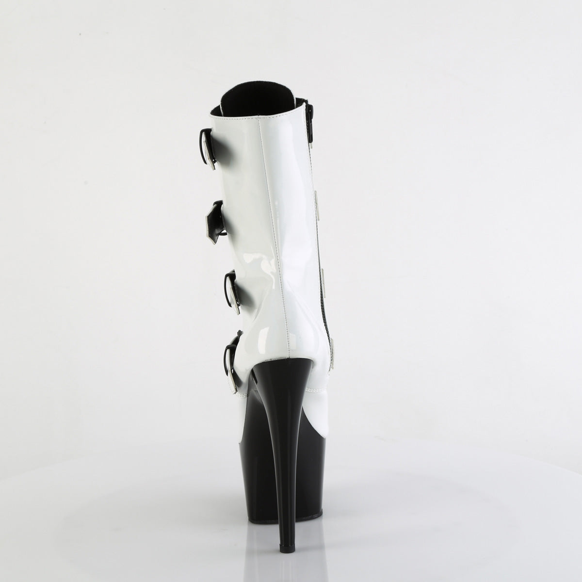 Pleaser ADORE-1046TT Wht Holo Pat/Blk