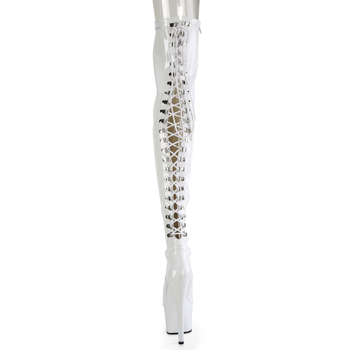 Pleaser ADORE-3063 Wht Str Pat/Wht