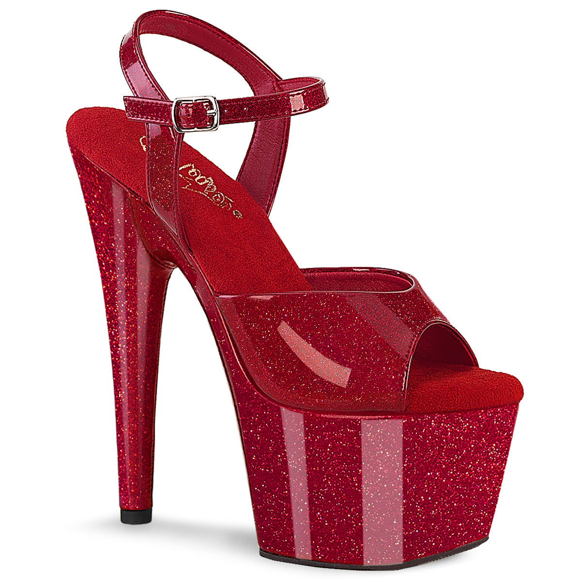 Pleaser ADORE-709GP Ruby Red Glitter Pat/M