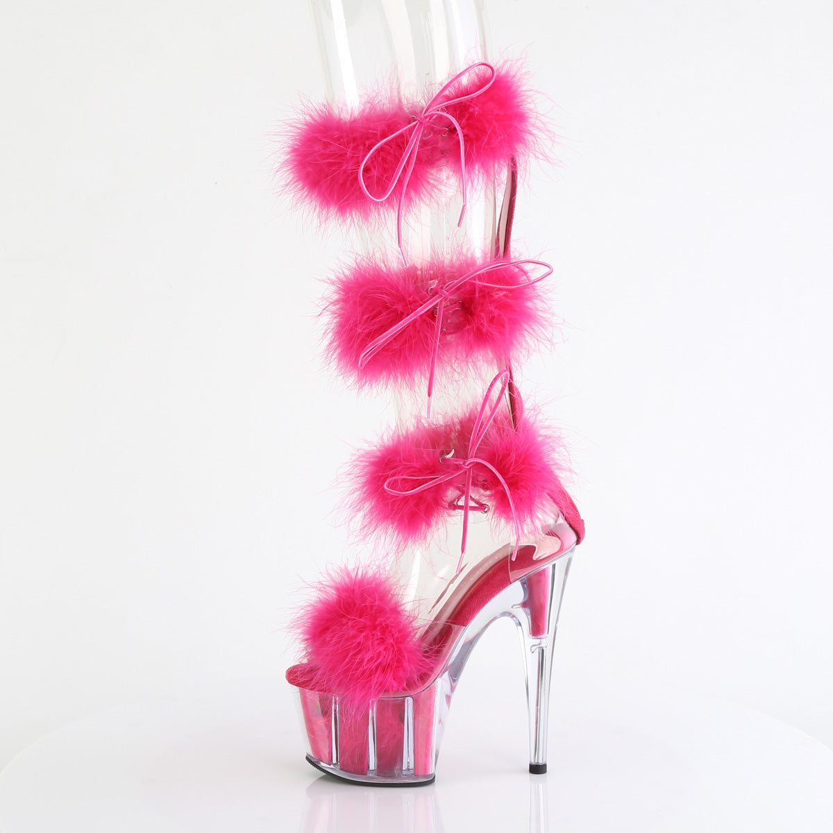 Pleaser ADORE-728F Clr-H. Pink Fur/M