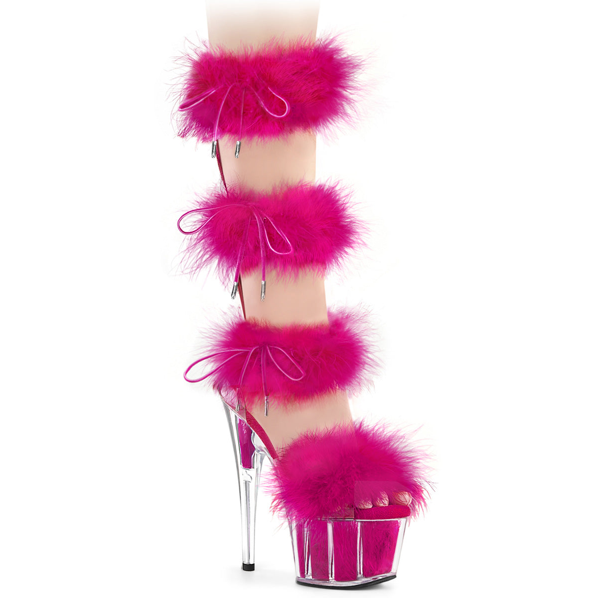Pleaser ADORE-728F Clr-H. Pink Fur/M