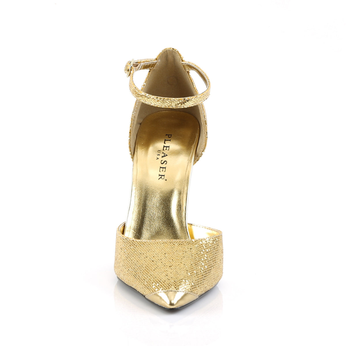 Pleaser Womens Pumps APPEAL-21 Gold Woven Gltr
