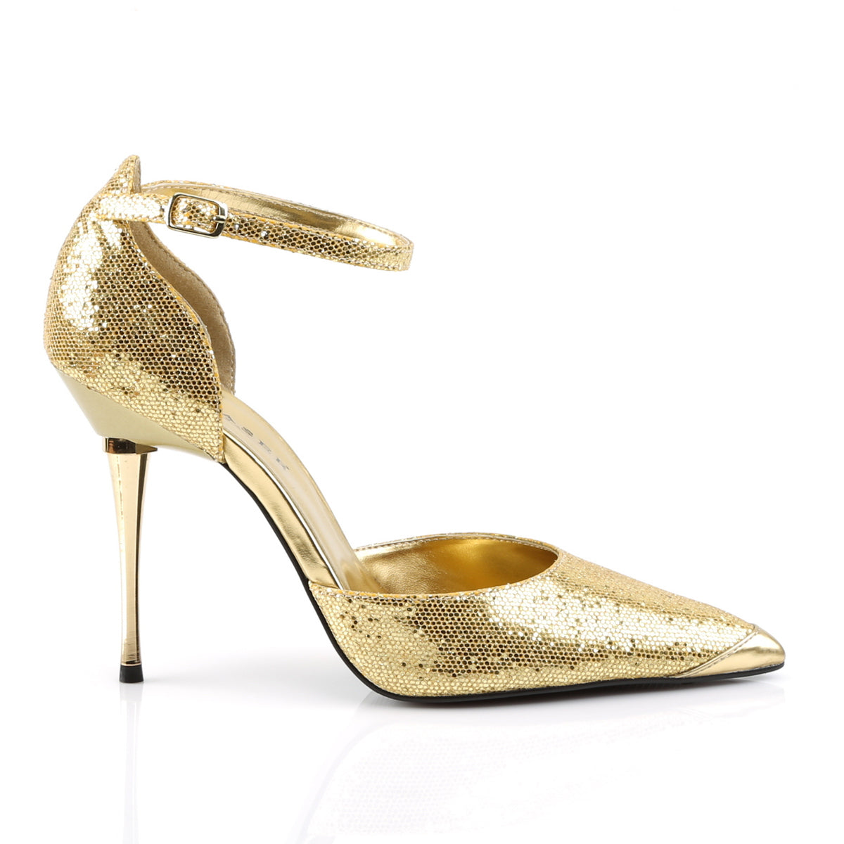 Pleaser Womens Pumps APPEAL-21 Gold Woven Gltr
