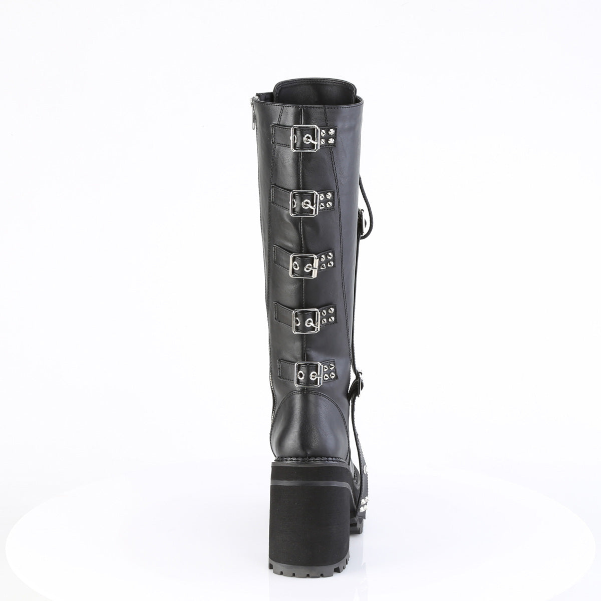 DemoniaCult ASSAULT-218 Blk Vegan Leather