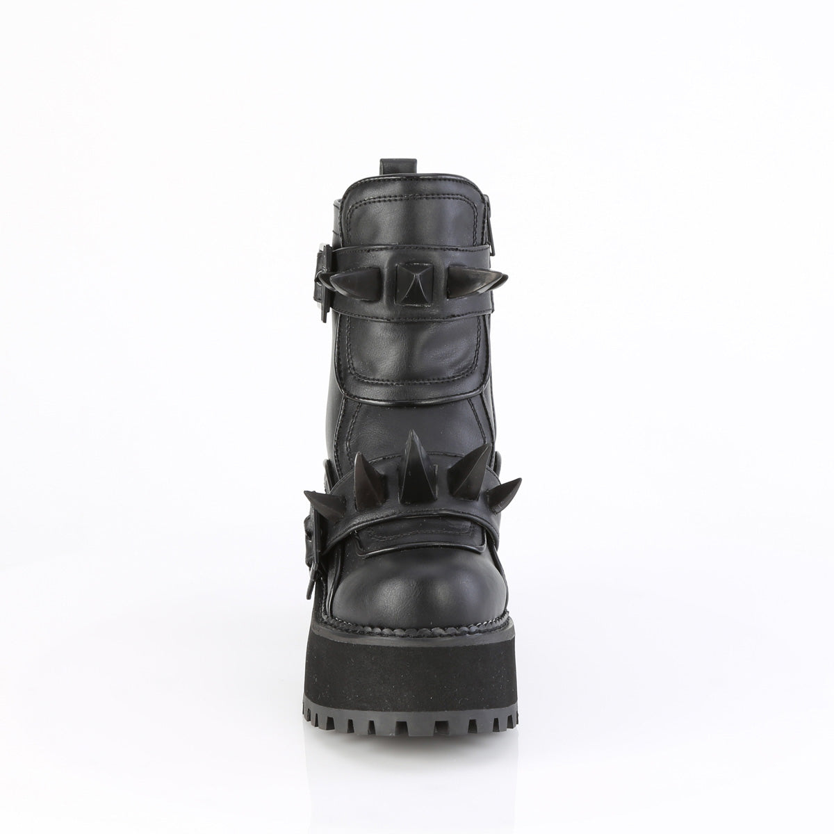 DemoniaCult ASSAULT-72 Blk Vegan Leather