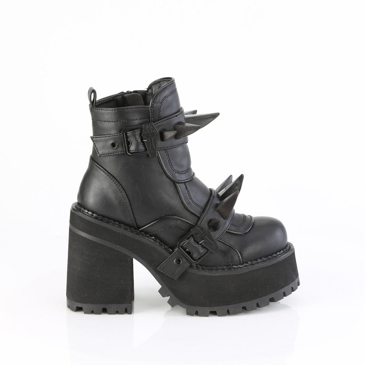 DemoniaCult ASSAULT-72 Blk Vegan Leather