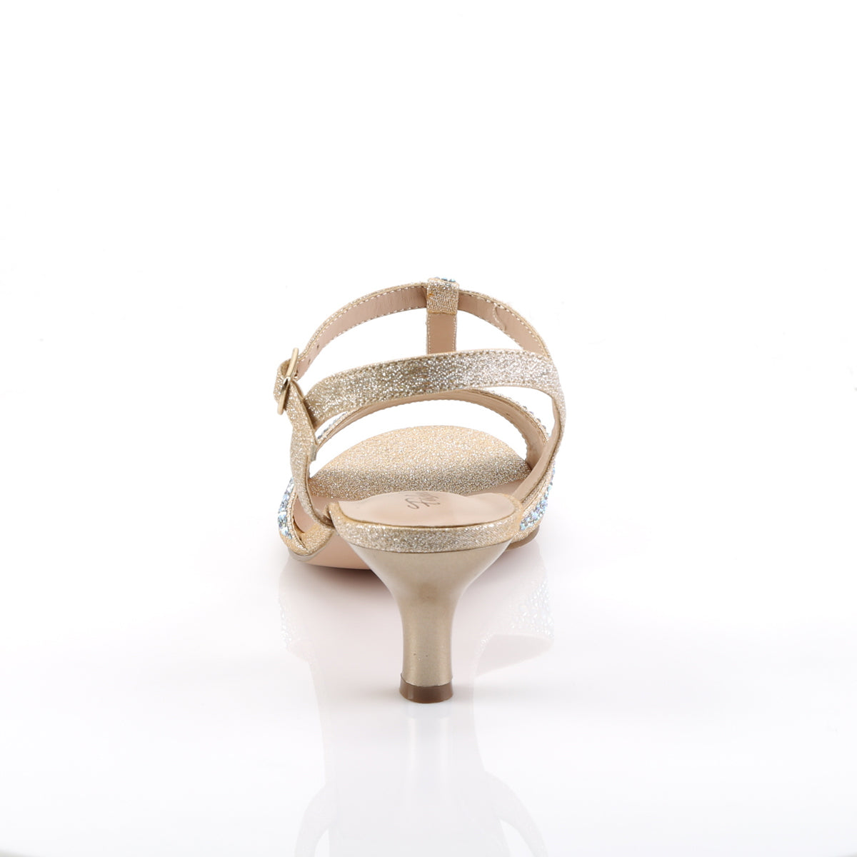 Fabulicious Womens Sandals AUDREY-05 Nude Shimmering Fabric