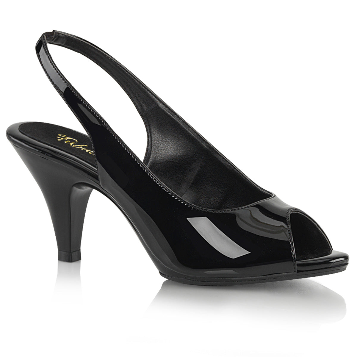 Fabulicious Womens Sandals BELLE-368 Blk Pat/Blk