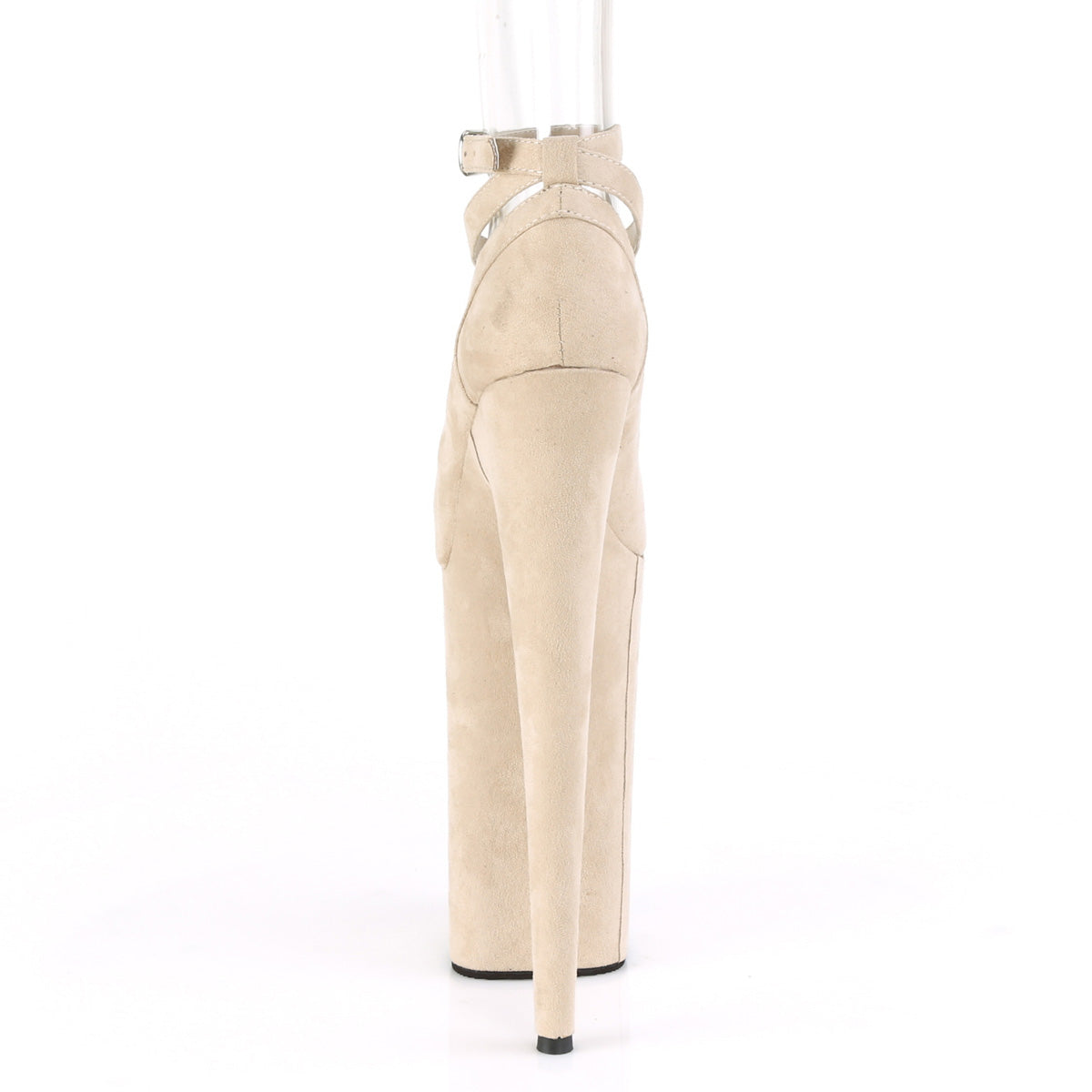 Pleaser Womens Sandals BEYOND-087FS Beige Faux Suede/Beige Faux Suede