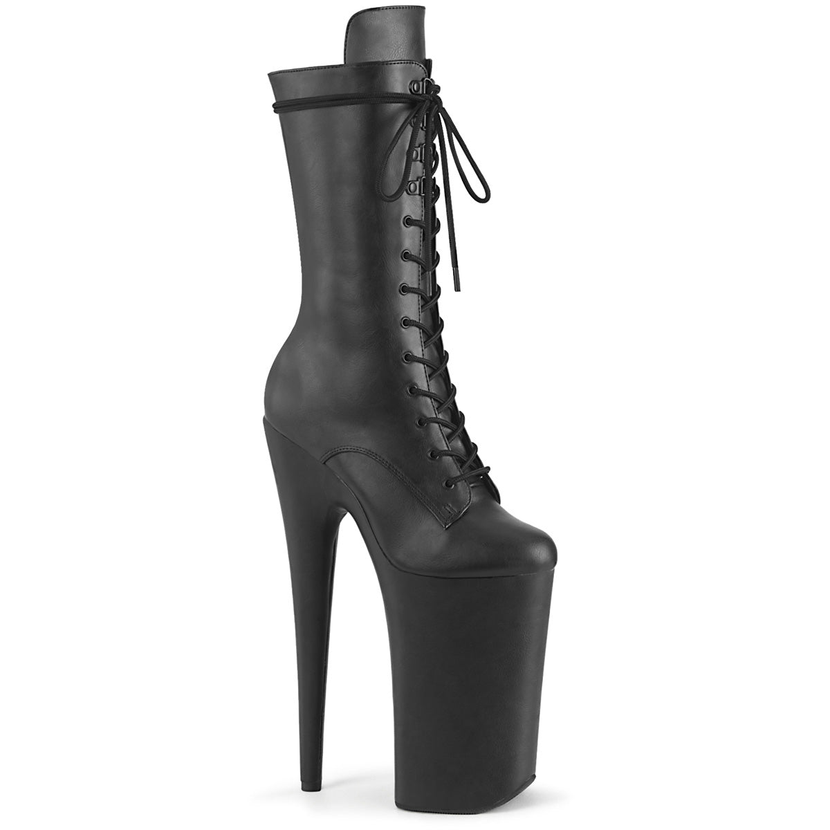 Pleaser Ankle Boots BEYOND-1050WR Blk Faux Leather/Blk Faux Leather