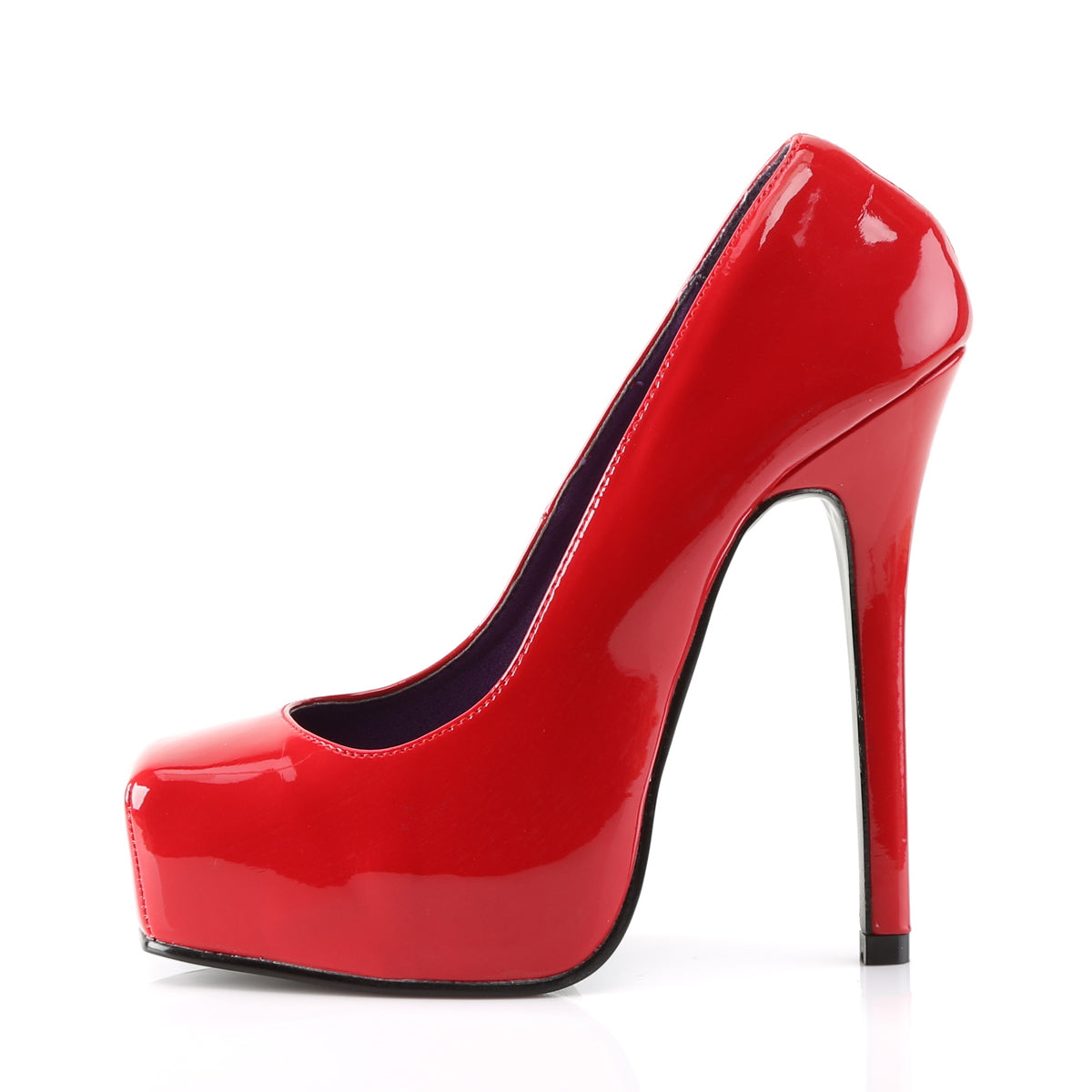 Devious Womens Pumps BONDAGE-01 Red Pat