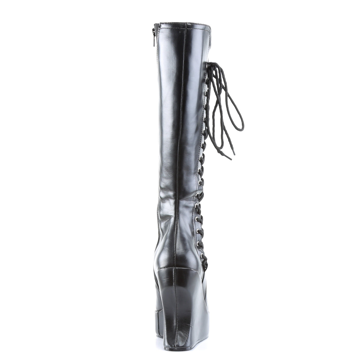 DemoniaCult Womens BRAVO-100 Blk Vegan Leather