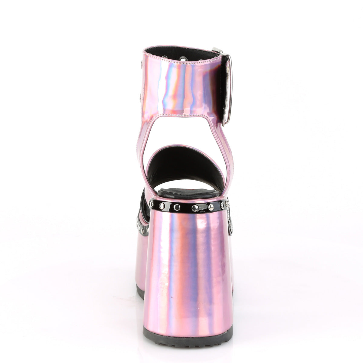 DemoniaCult Womens Sandals CAMEL-102 Pink Hologram