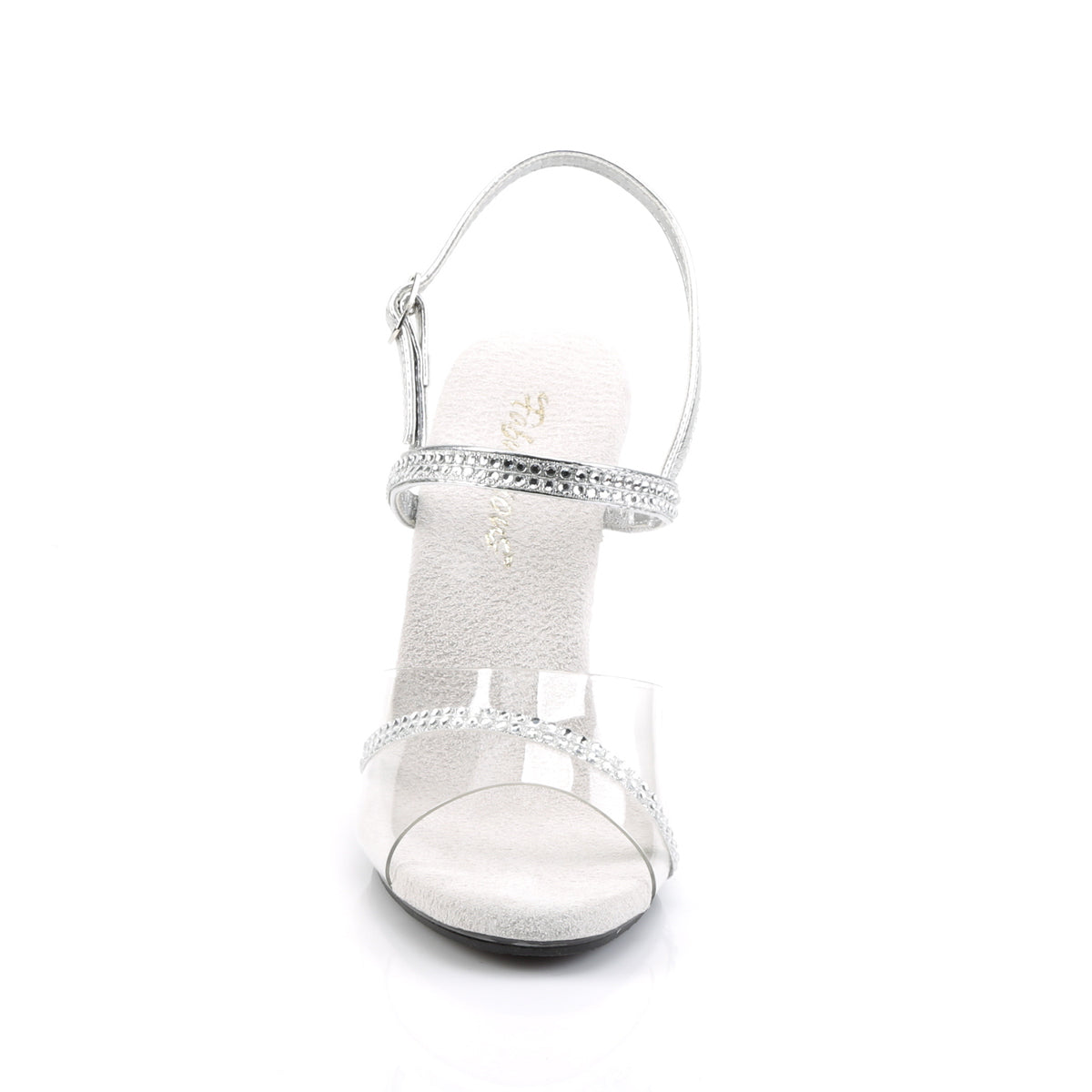 Fabulicious Womens Sandals CARESS-439 Clr-Slv Metallic Pu/Clr