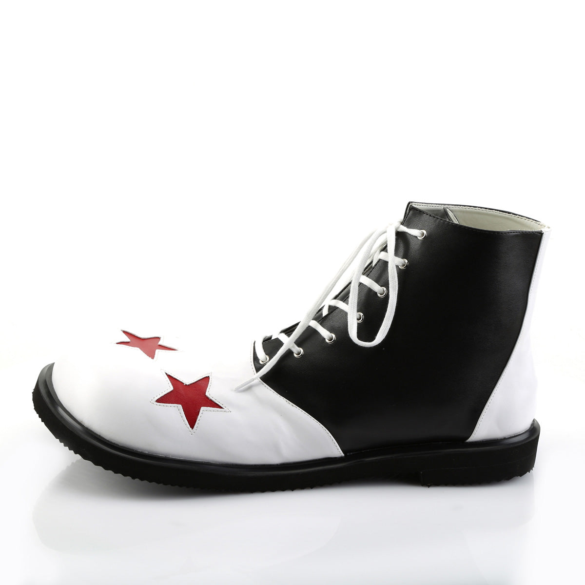 Funtasma Womens Low Shoe CLOWN-02 Blk-Wht Pu