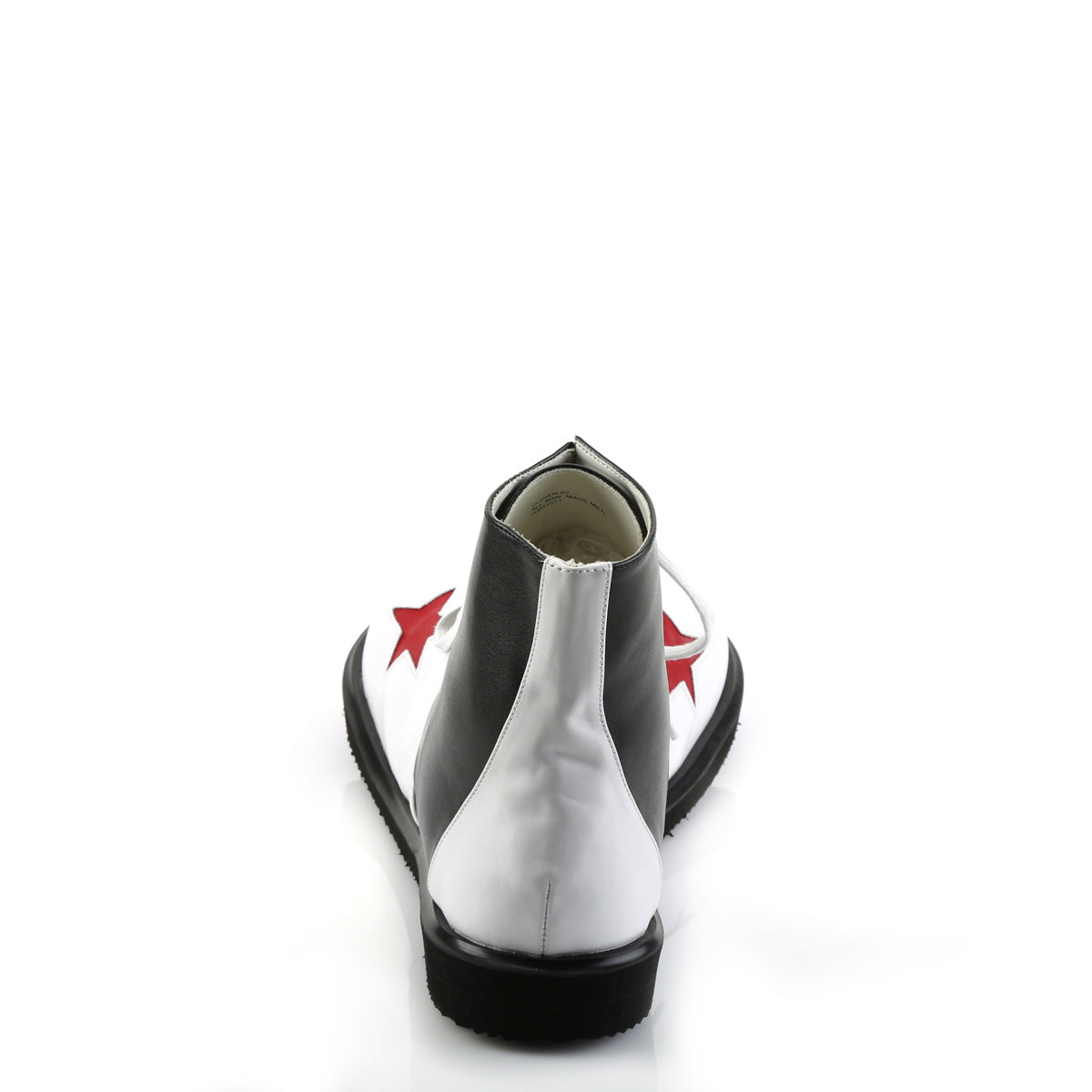 Funtasma Womens Low Shoe CLOWN-02 Blk-Wht Pu