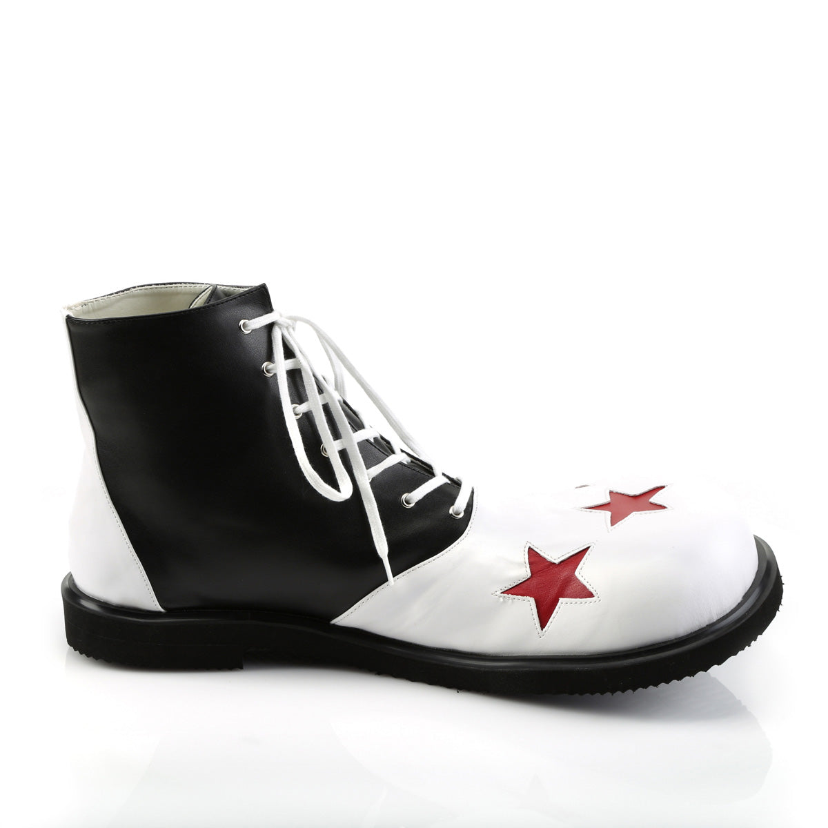 Funtasma Womens Low Shoe CLOWN-02 Blk-Wht Pu