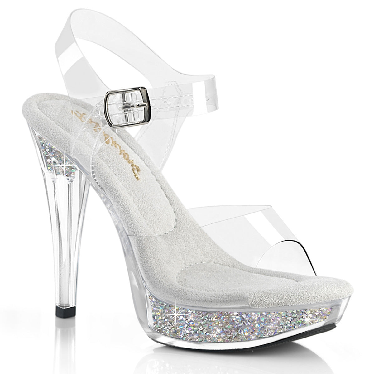 Fabulicious Women's Shoes COCKTAIL-508RSI Clr/Clr-Slv AB RS