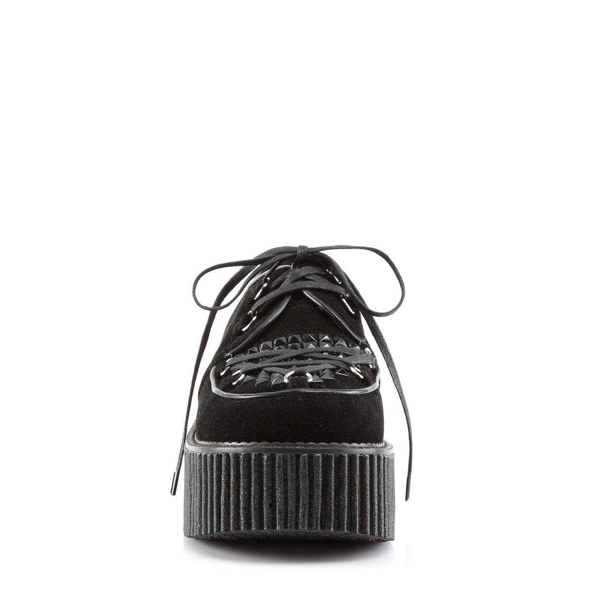 DemoniaCult Womens Low Shoe CREEPER-216 Blk Vegan Suede