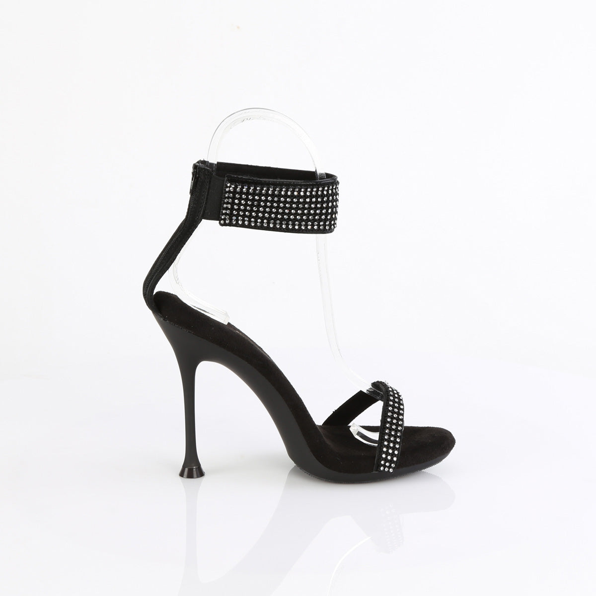 Fabulicious CUPID-440 Blk Faux Leather-RS/Blk