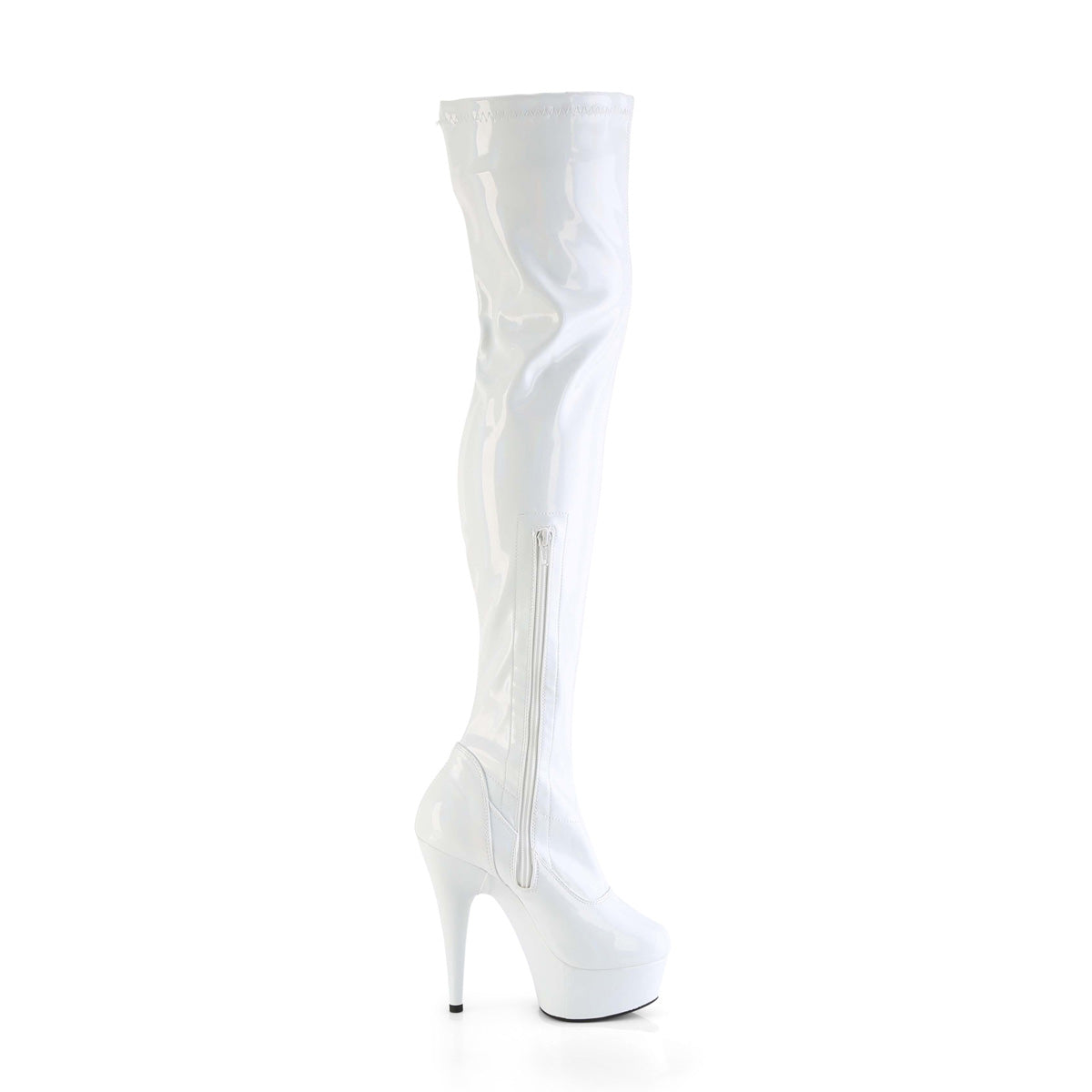 Pleaser DELIGHT-3000HWR Wht Hologram Pat/M