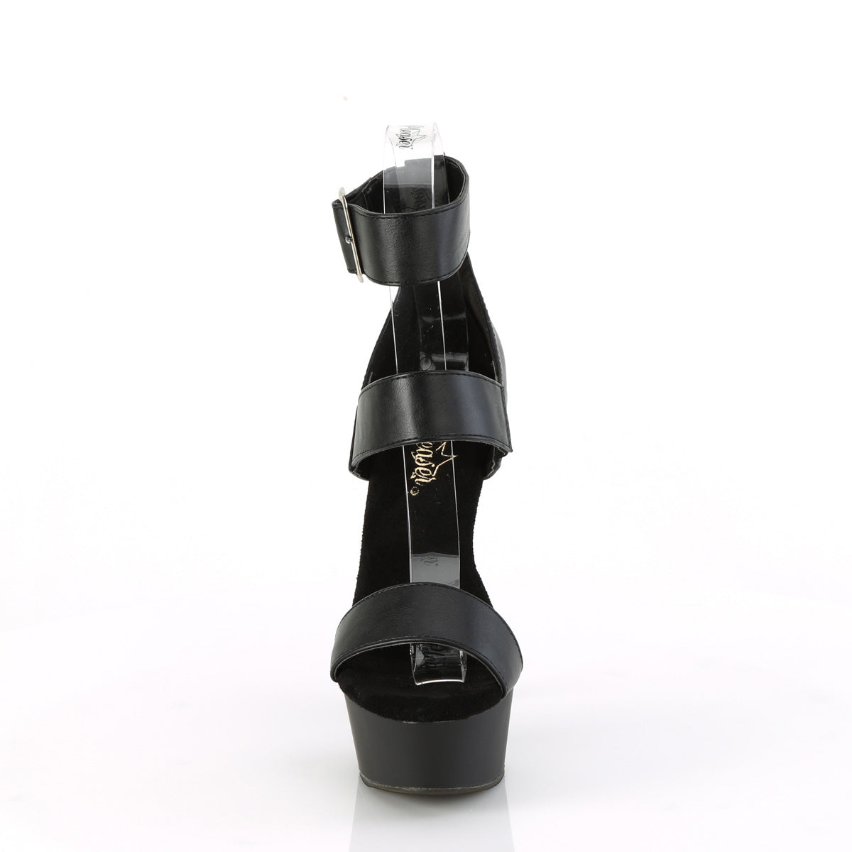 Pleaser DELIGHT-629 Blk Faux Leather/Blk Matte