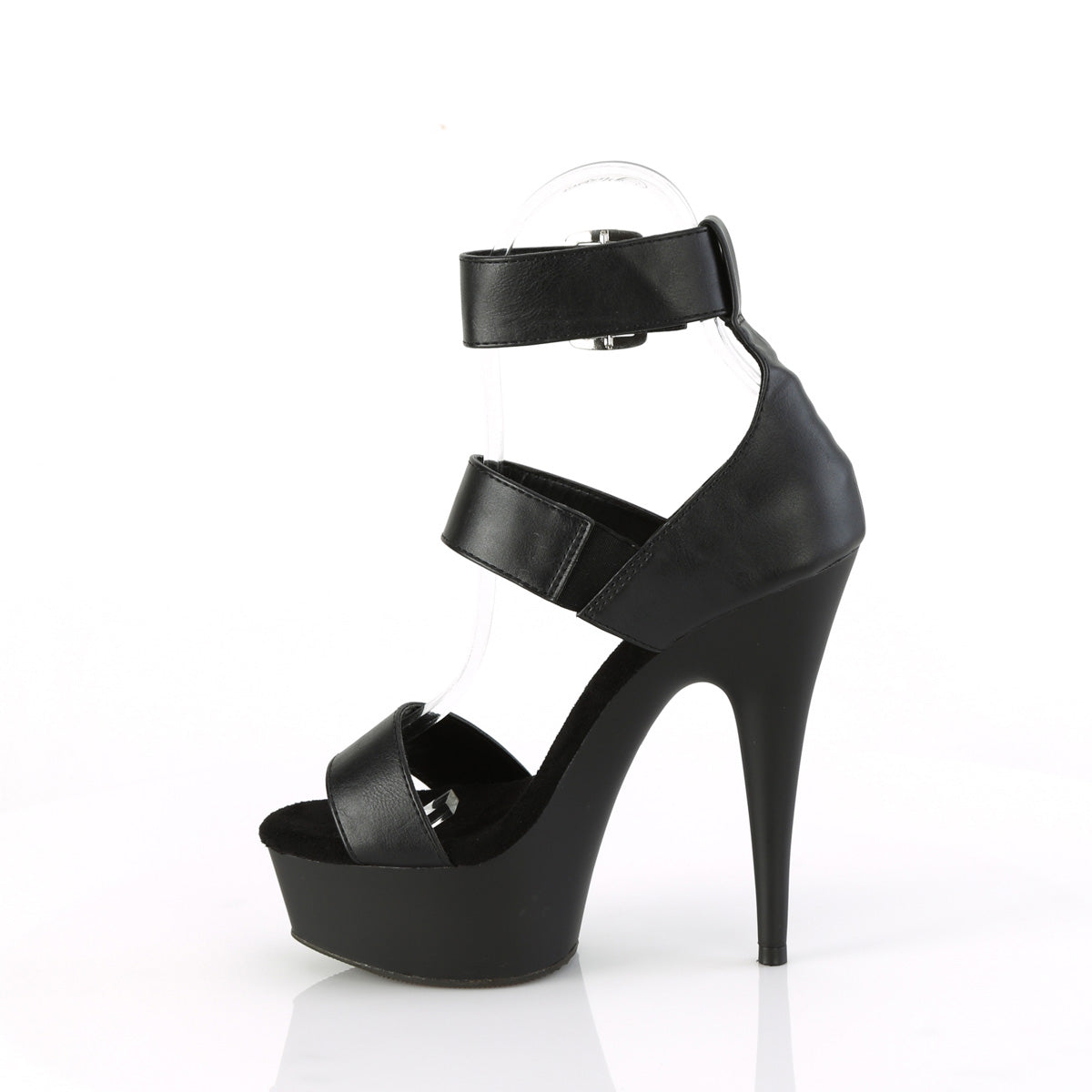 Pleaser DELIGHT-629 Blk Faux Leather/Blk Matte