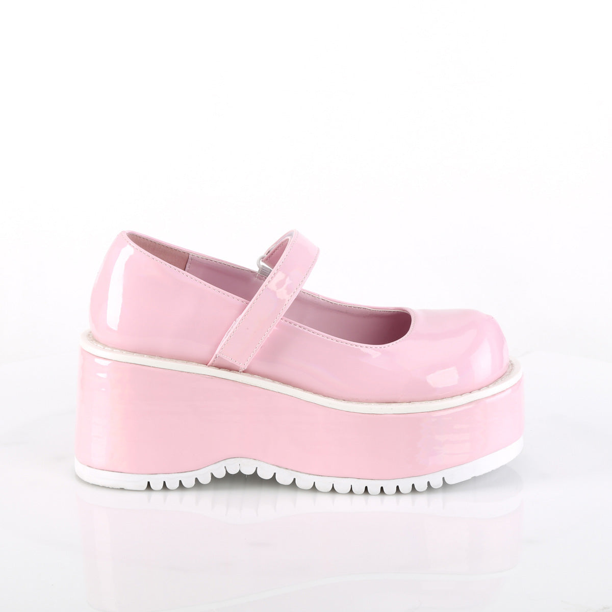 DemoniaCult Pumps DOLLIE-01 B. Pink Holo Pat