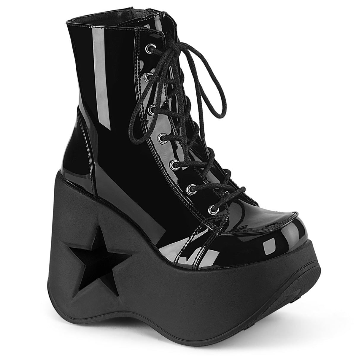 DemoniaCult Ankle Boots DYNAMITE-106 Blk Pat