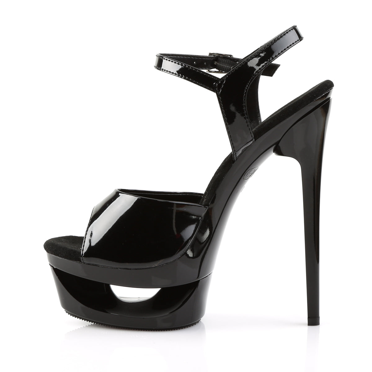 Pleaser Womens Sandals ECLIPSE-609 Blk Pat/Blk