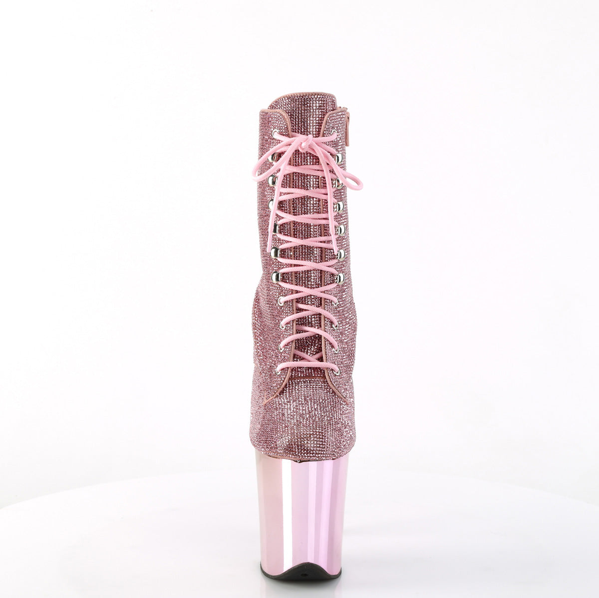 Pleaser Ankle Boots FLAMINGO-1020CHRS B. Pink RS/B. Pink Chrome
