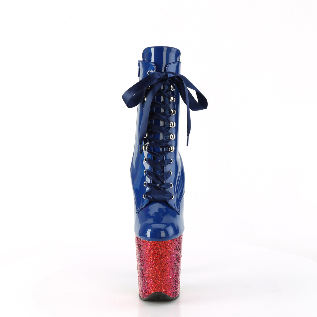 Pleaser FLAMINGO-1020HG Royal Blue Holo Pat/Rainbow Glitter