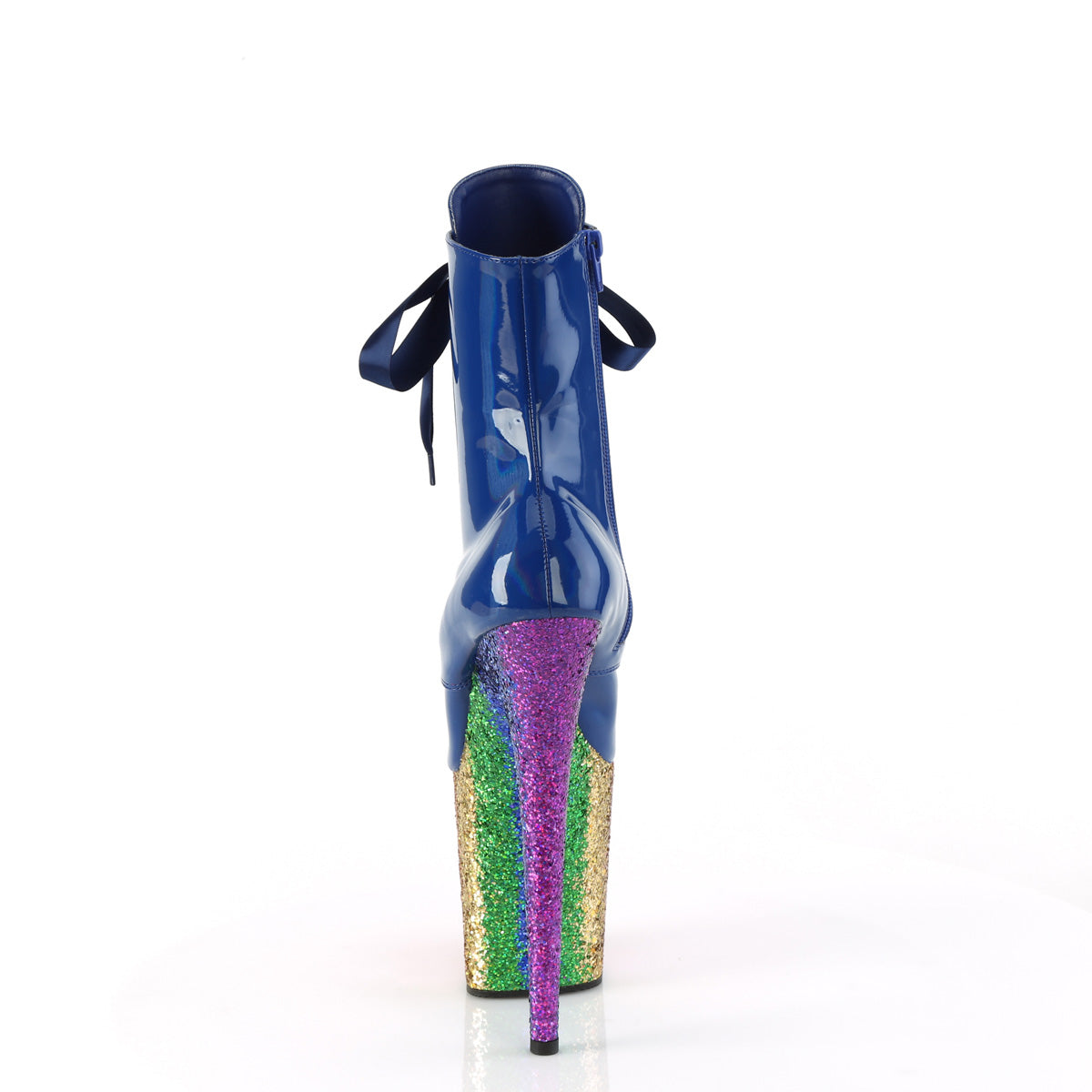 Pleaser FLAMINGO-1020HG Royal Blue Holo Pat/Rainbow Glitter