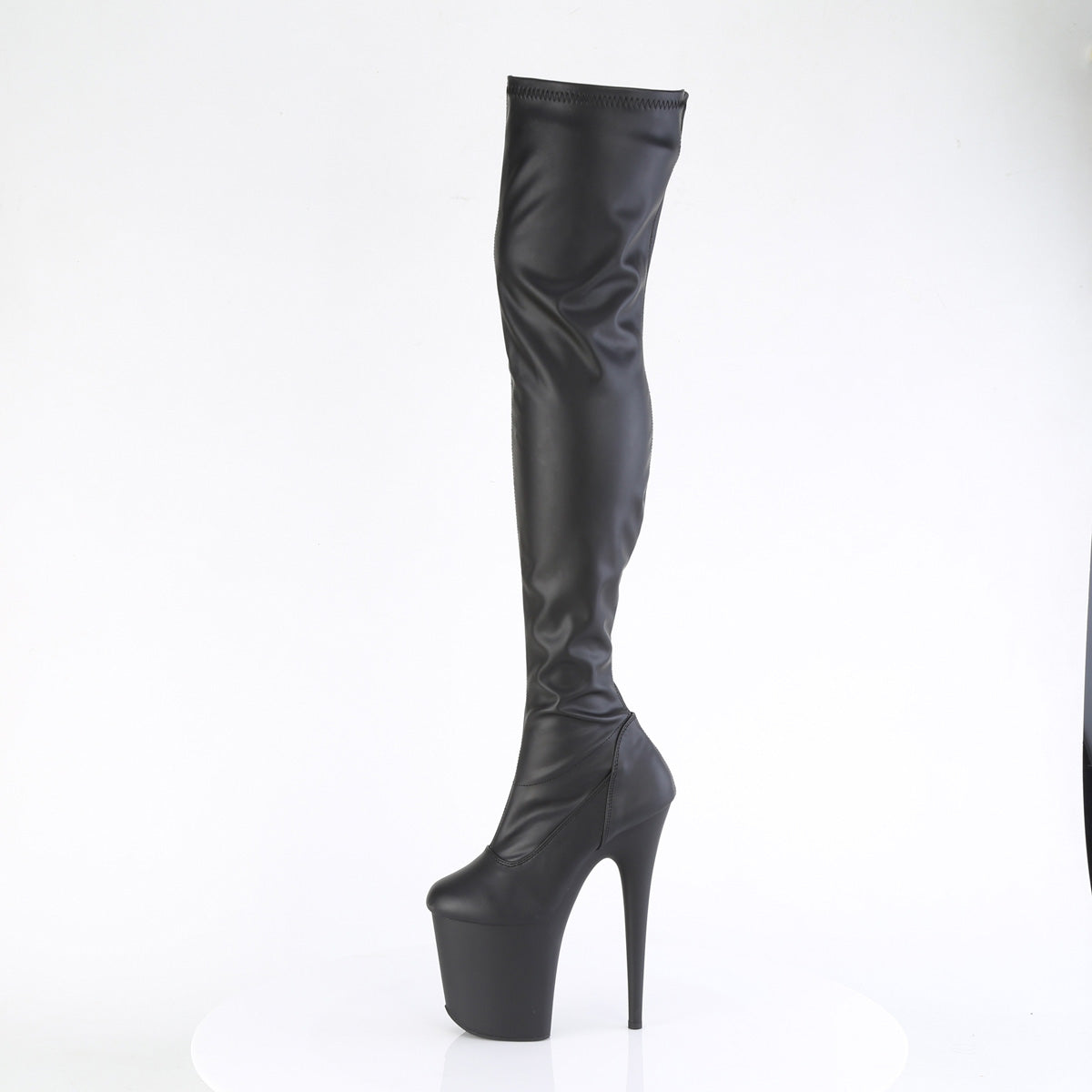 Pleaser FLAMINGO-3000 Blk Faux Leather/Blk Matte