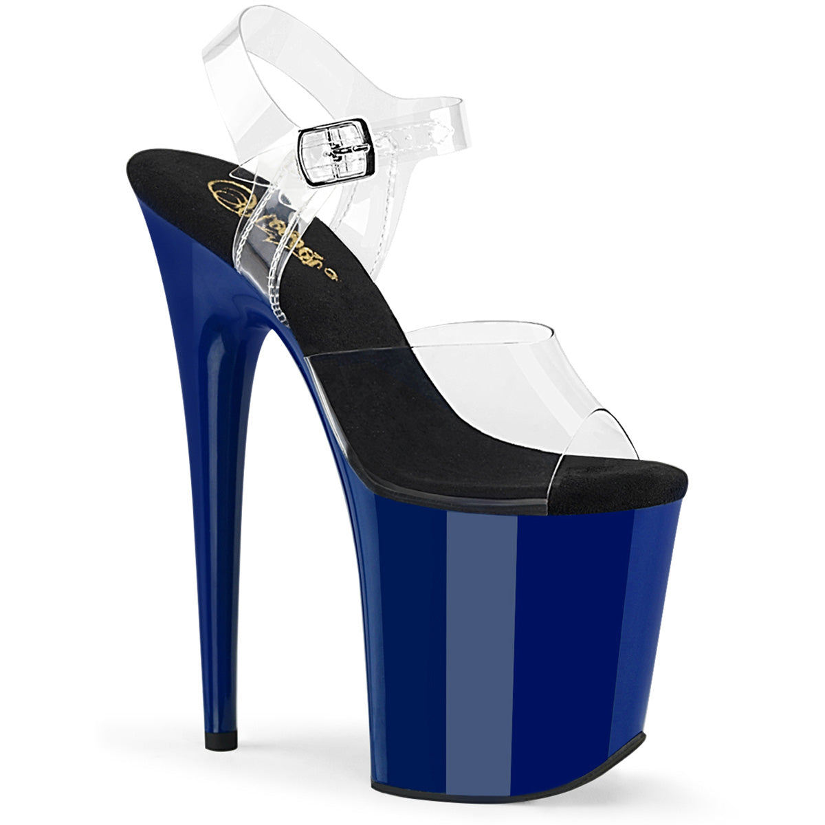 Pleaser Sandals FLAMINGO-808 Clr/Royal Blue