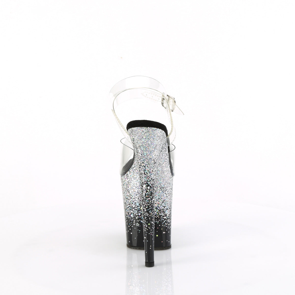 Pleaser FLAMINGO-808SS Clr/Blk-Slv Multi Glitter