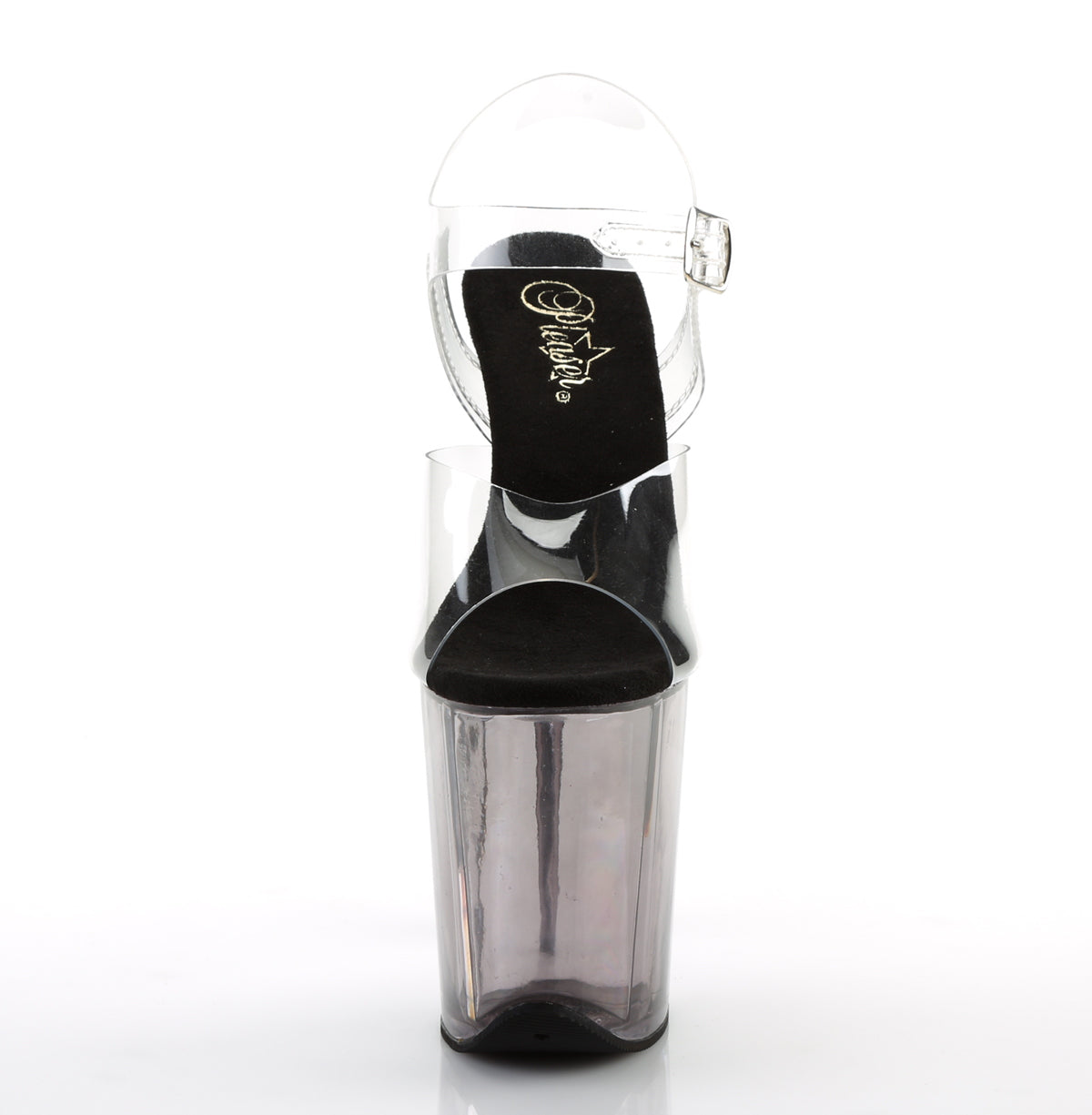 Pleaser Womens Sandals FLAMINGO-808T Clr/Smoke Tinted
