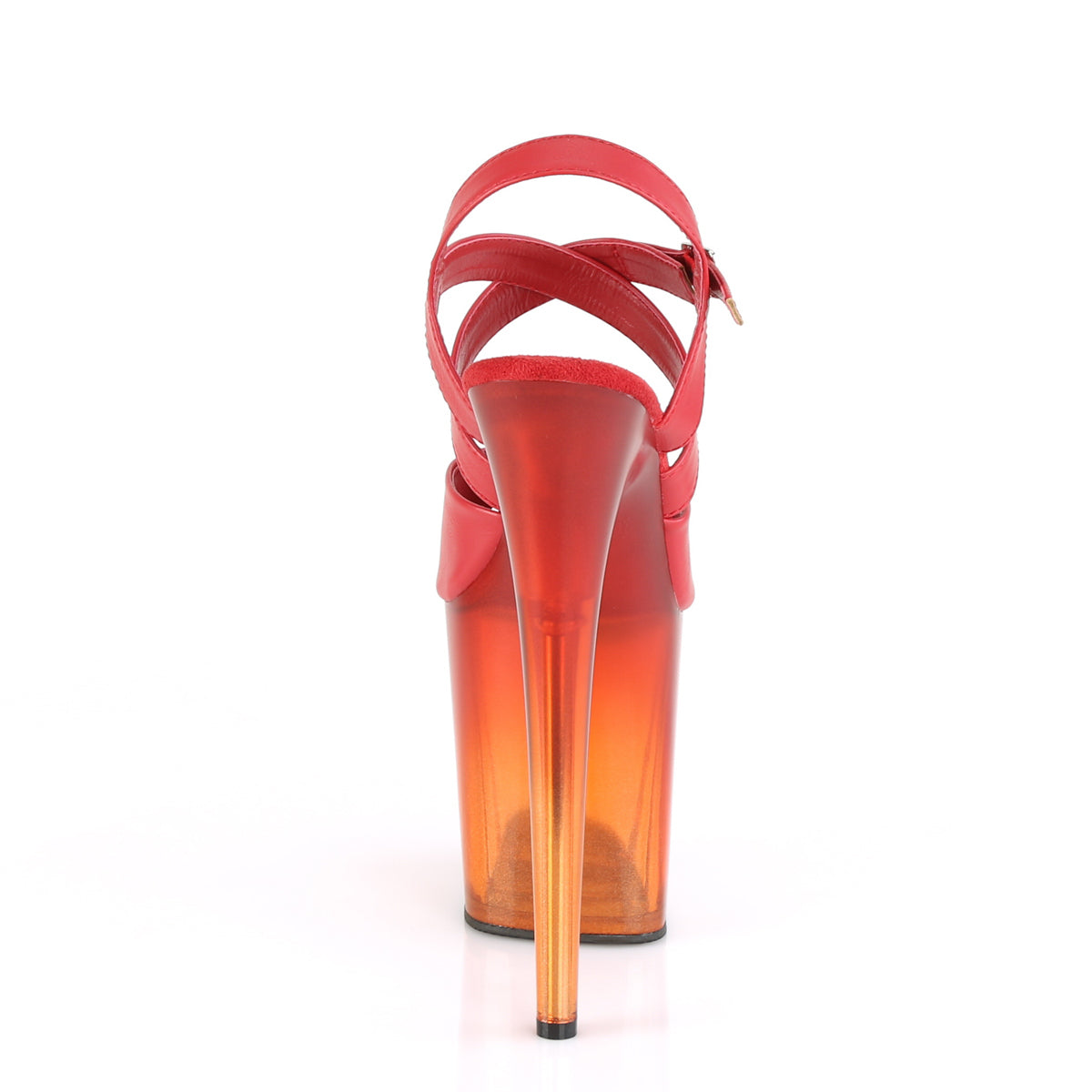 Pleaser Womens Sandals FLAMINGO-822T Red Faux Leather/Faded Red