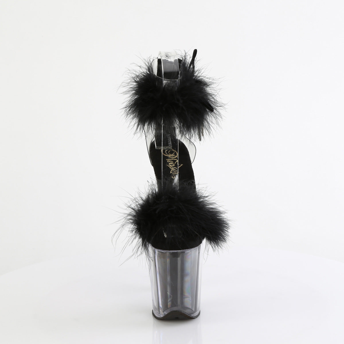 Pleaser FLAMINGO-824F Clr-Blk Fur/M