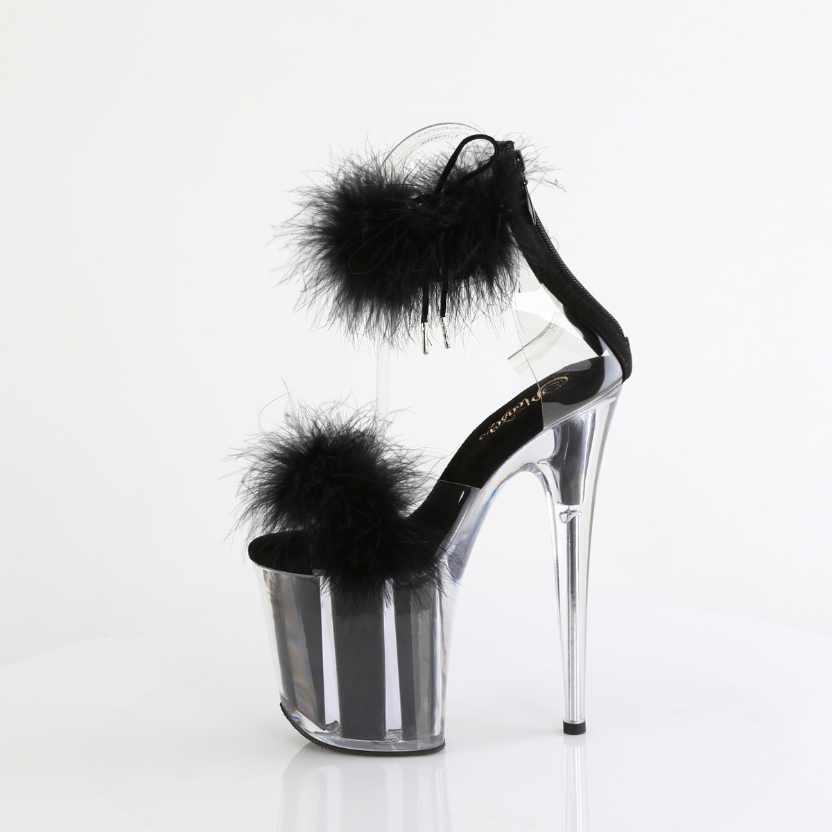 Pleaser FLAMINGO-824F Clr-Blk Fur/M