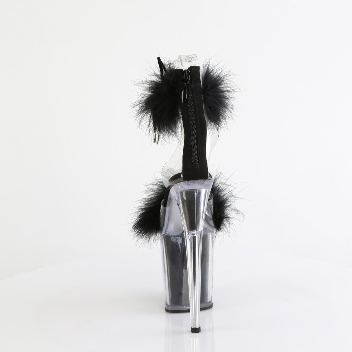 Pleaser FLAMINGO-824F Clr-Blk Fur/M