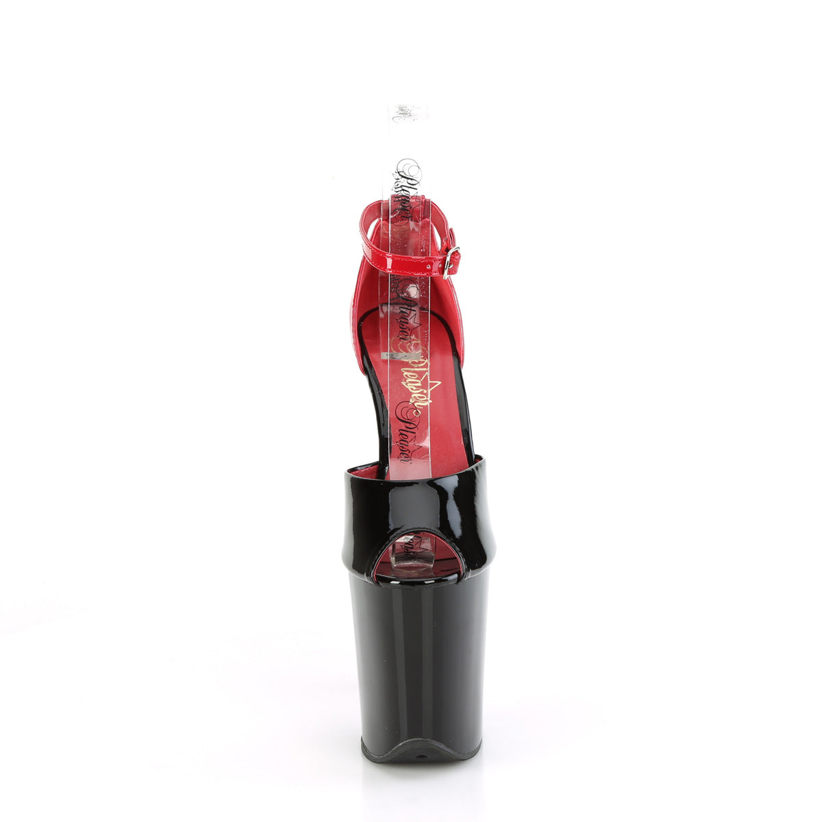 Pleaser FLAMINGO-868 Blk-Red Pat/Blk Red