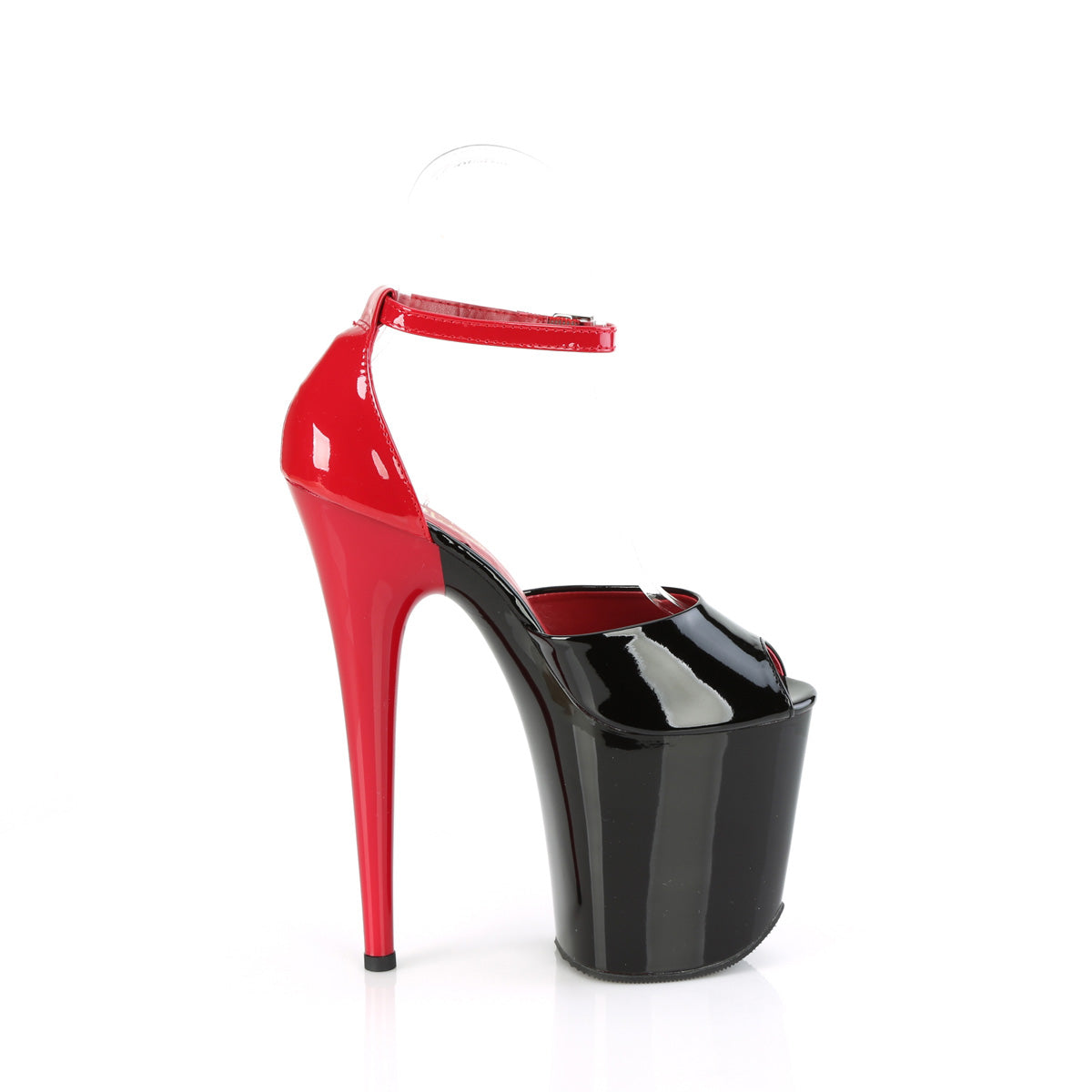 Pleaser FLAMINGO-868 Blk-Red Pat/Blk Red
