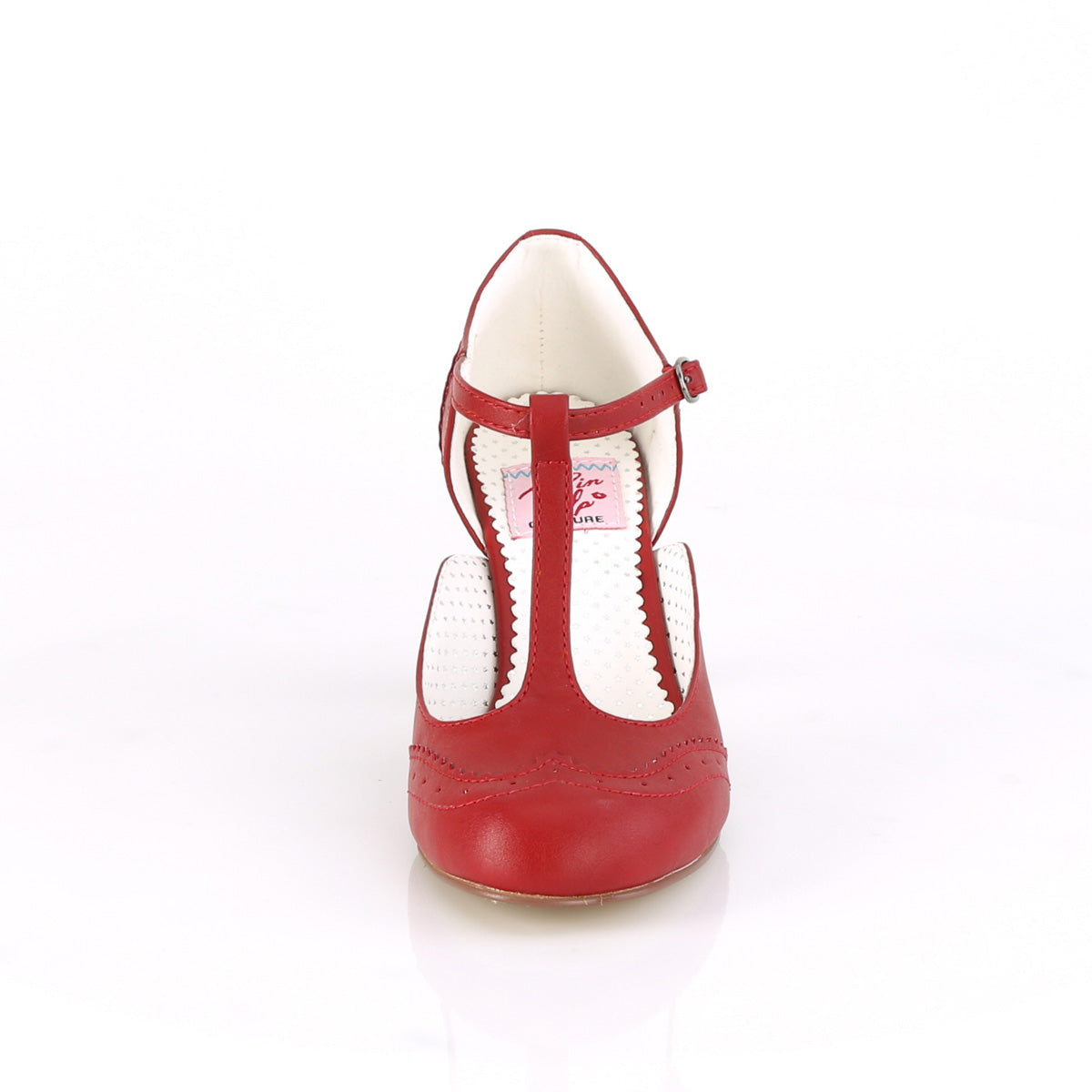 Pin Up Couture Womens Pumps FLAPPER-26 Red Faux Leather