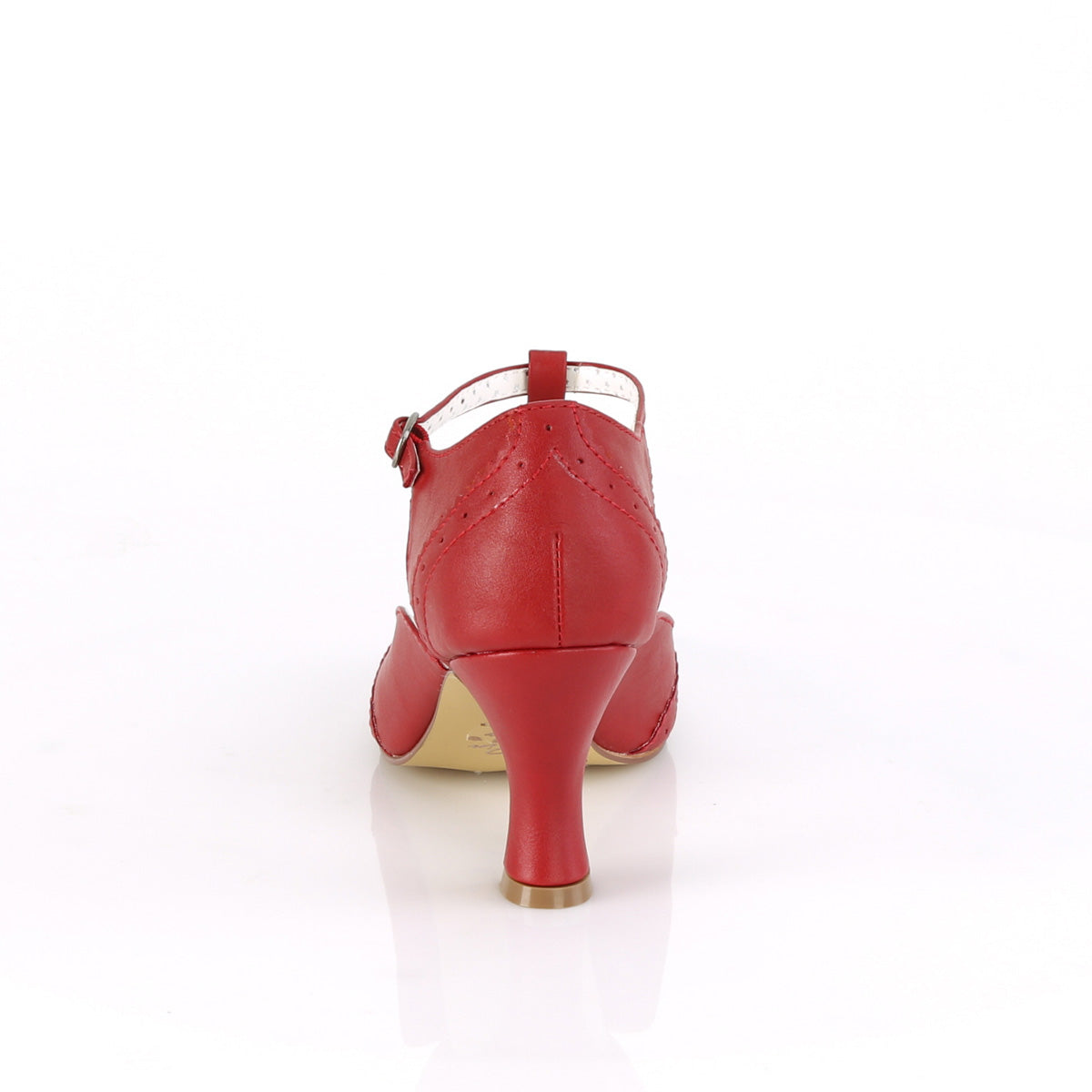 Pin Up Couture Womens Pumps FLAPPER-26 Red Faux Leather