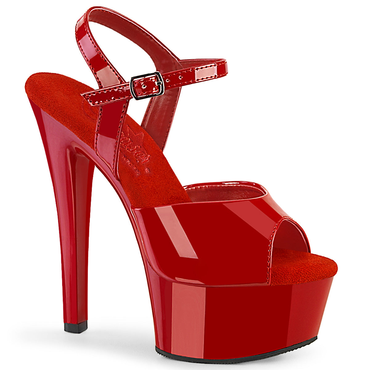 Pleaser Sandals GLEAM-609 Red Pat/Red