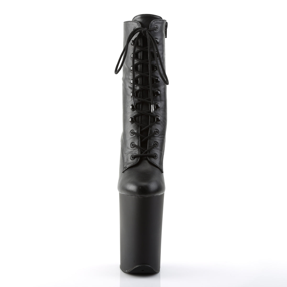 Pleaser Womens Ankle Boots INFINITY-1020 Blk Faux Leather/Blk Matte