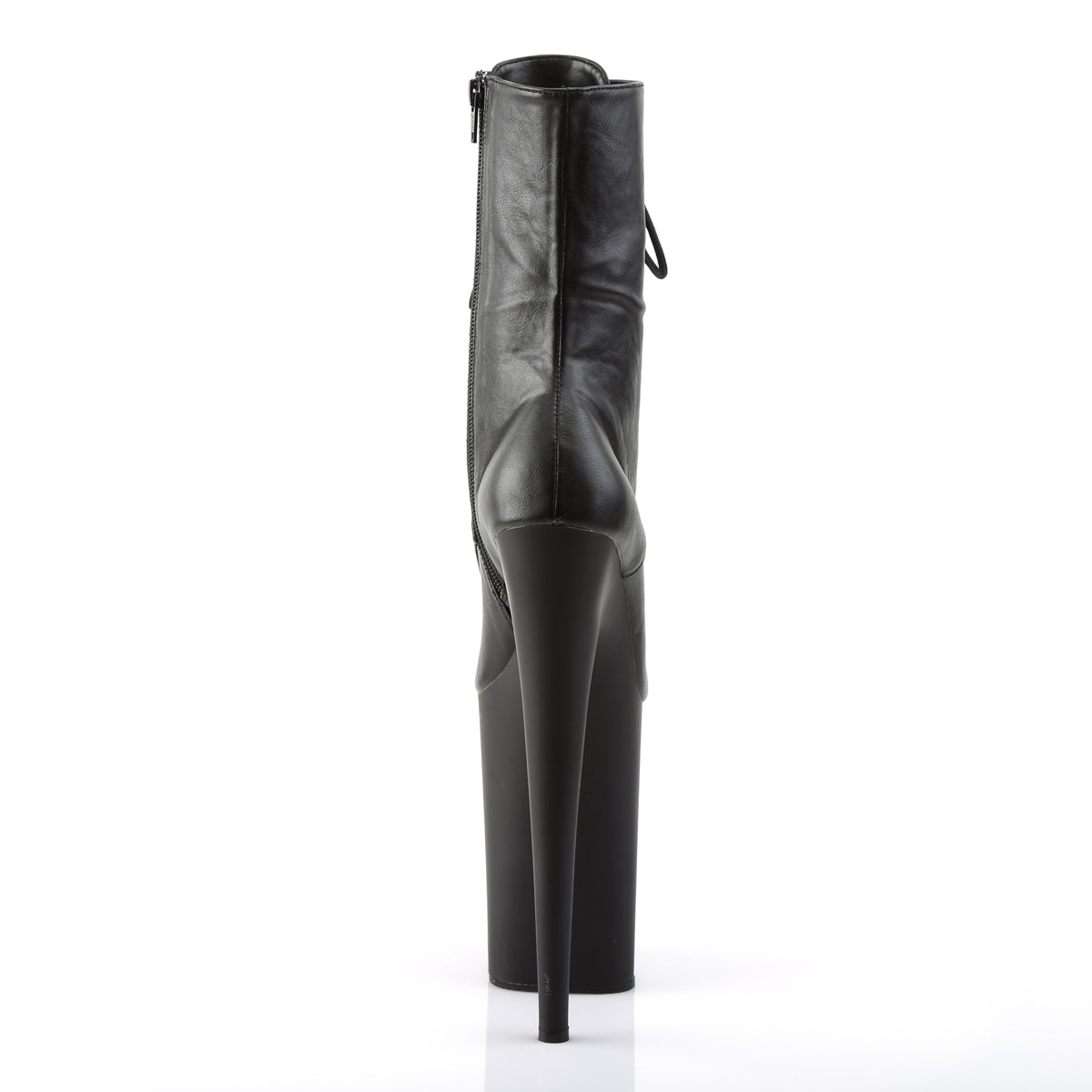 Pleaser Womens Ankle Boots INFINITY-1020 Blk Faux Leather/Blk Matte